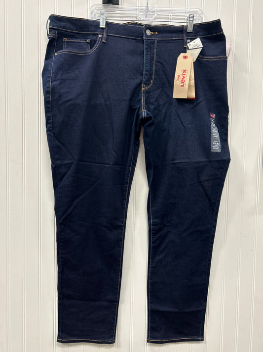 Jeans Skinny By Levis In Blue Denim, Size:24 NWT