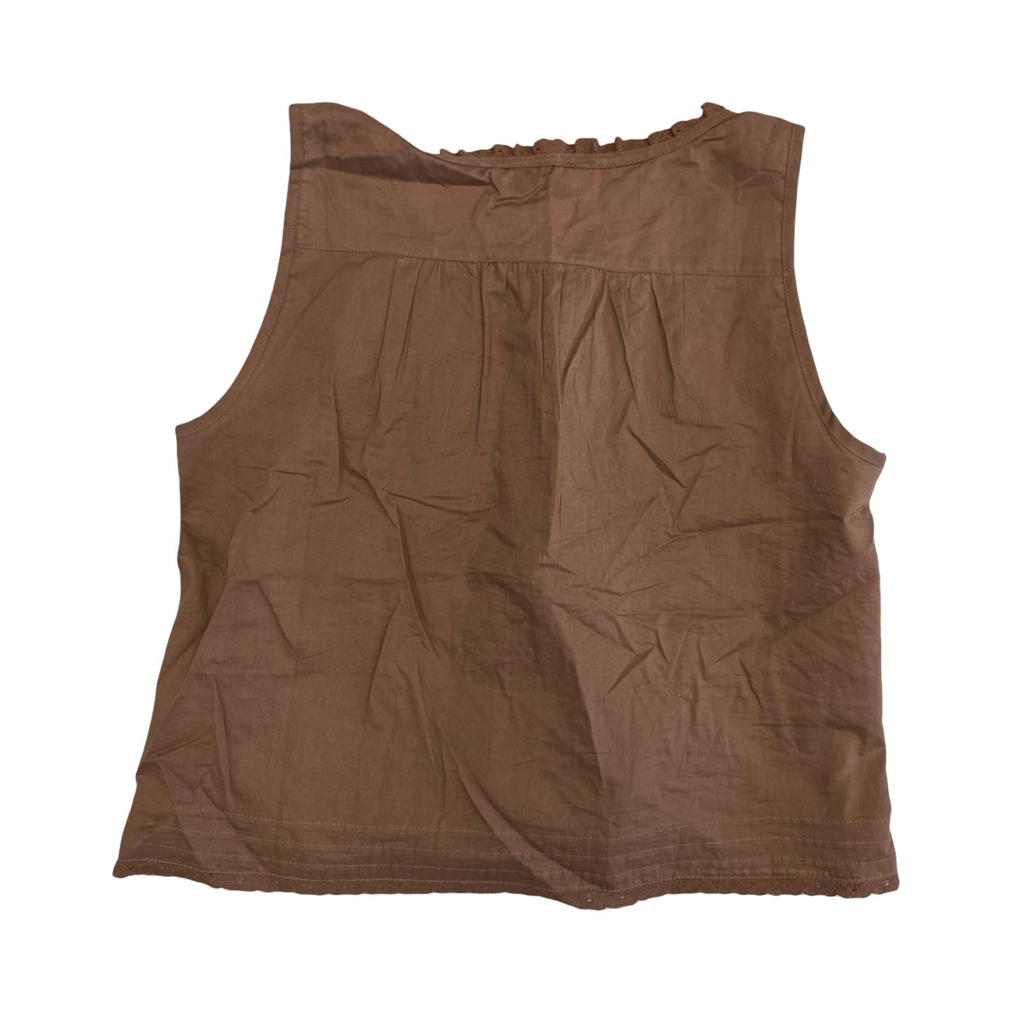 Top Sleeveless By Jennifer & Grace In Brown, Size:Xs