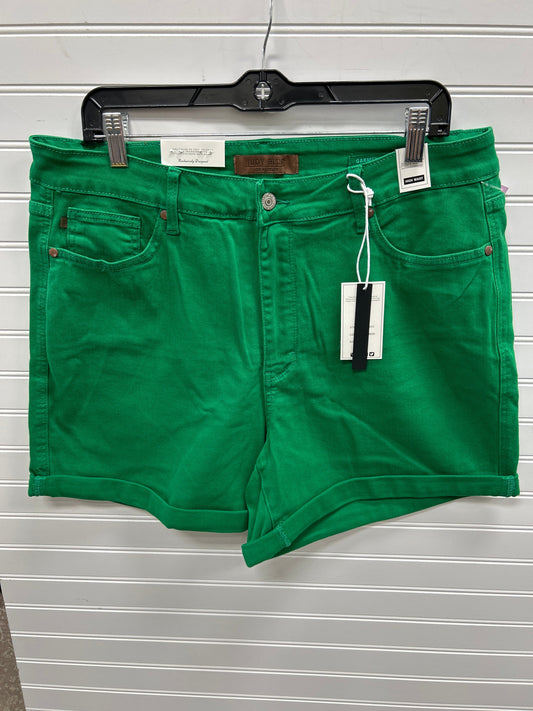Shorts By Judy Blue In Green Denim, Size:22