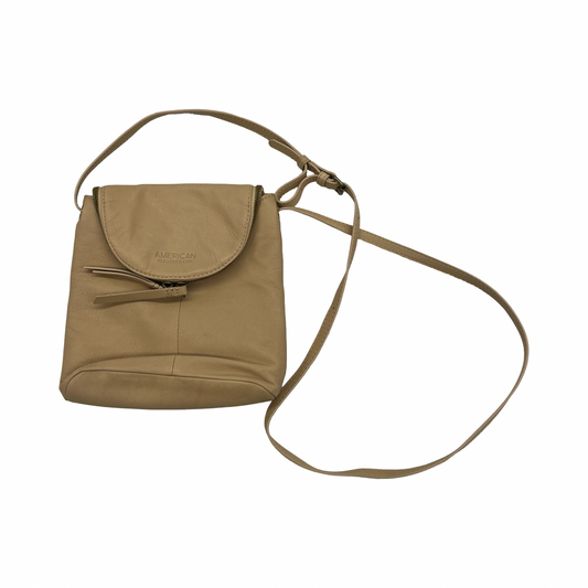 Crossbody Leather By Clothes Mentor In Tan, Size:Small