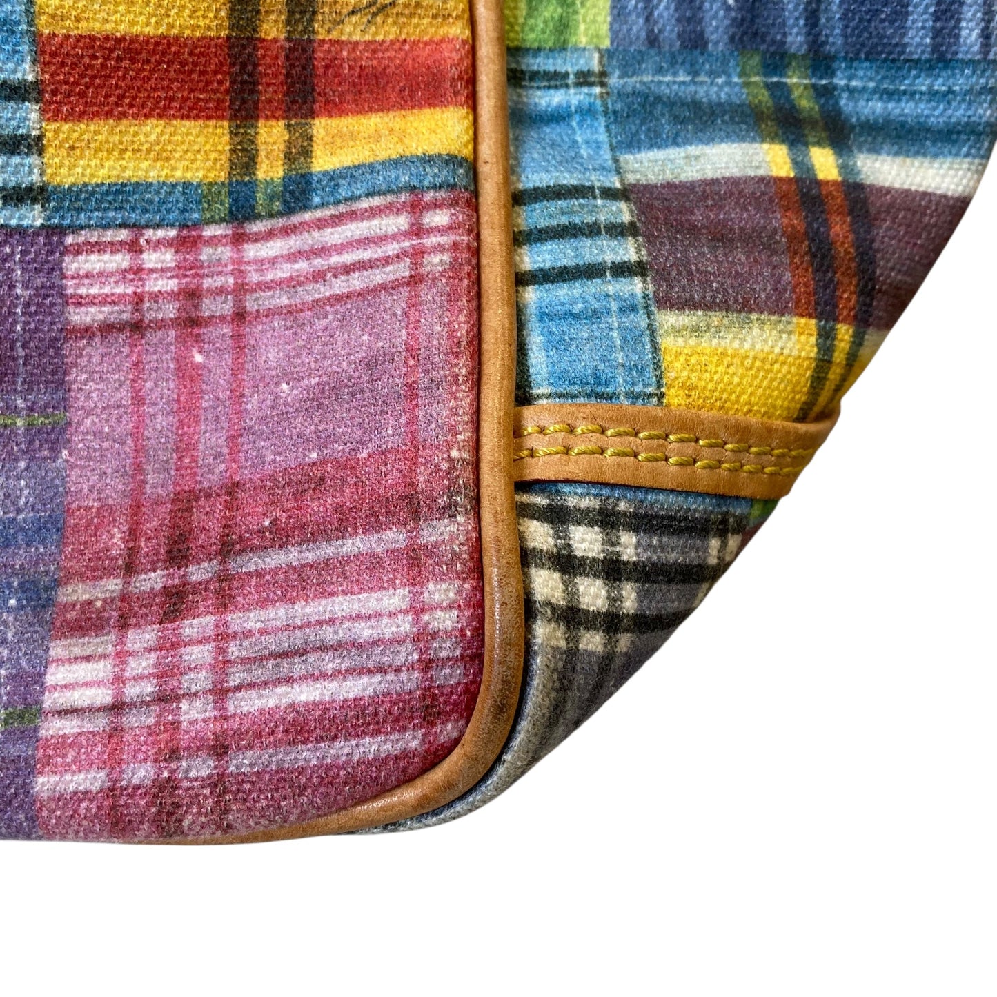 Handbag Designer By Dooney And Bourke In Plaid Pattern, Size:Medium