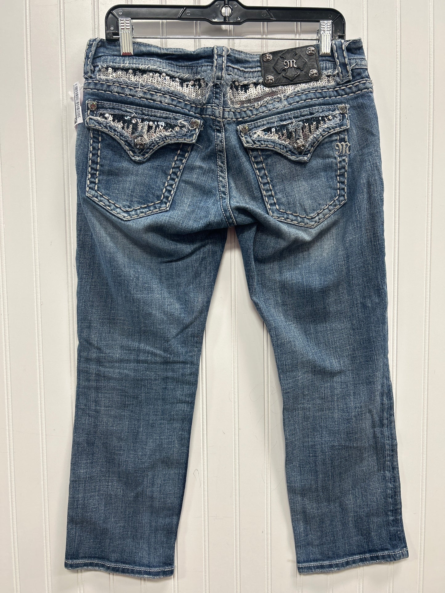 Capris By Miss Me In Blue Denim, Size:10