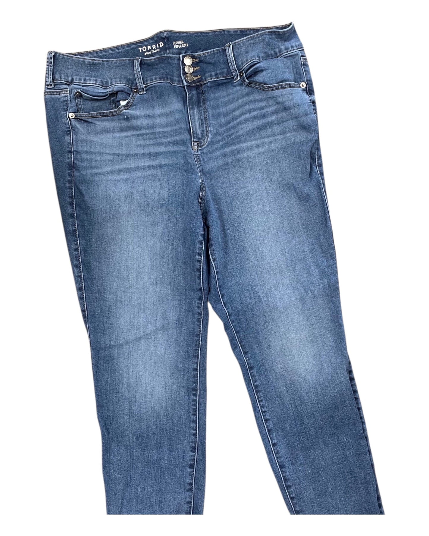 Jeans Jeggings By Torrid In Blue Denim, Size:20