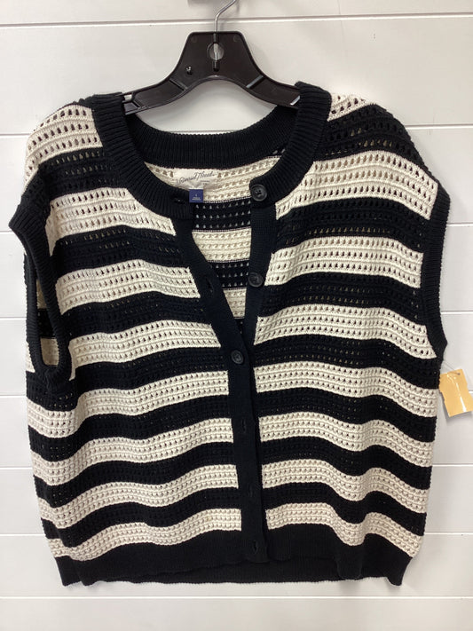 Vest Sweater By Universal Thread In Black & Cream, Size:L