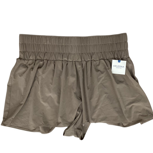 Athletic Shorts By Arizona In Taupe, Size:1X