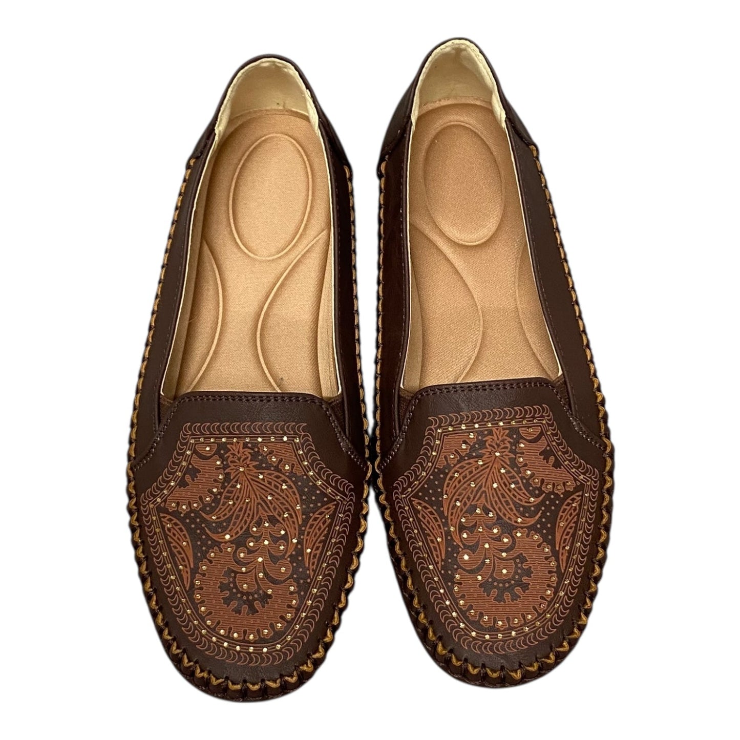 Shoes Flats By Cme In Brown, Size:6.5