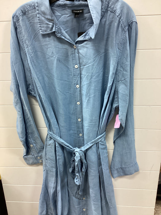 Dress Casual Midi By Torrid In Blue, Size:2X