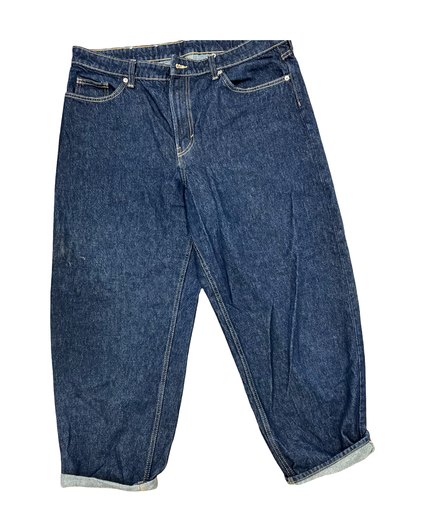 Jeans Straight By Clothes Mentor In Blue Denim, Size:14
