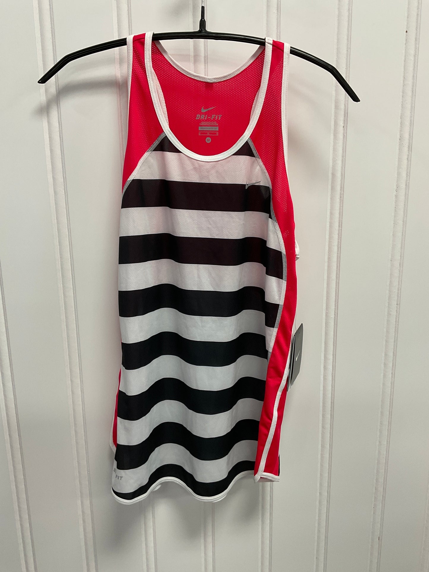 Athletic Tank Top By Nike Apparel In Striped Pattern, Size:M