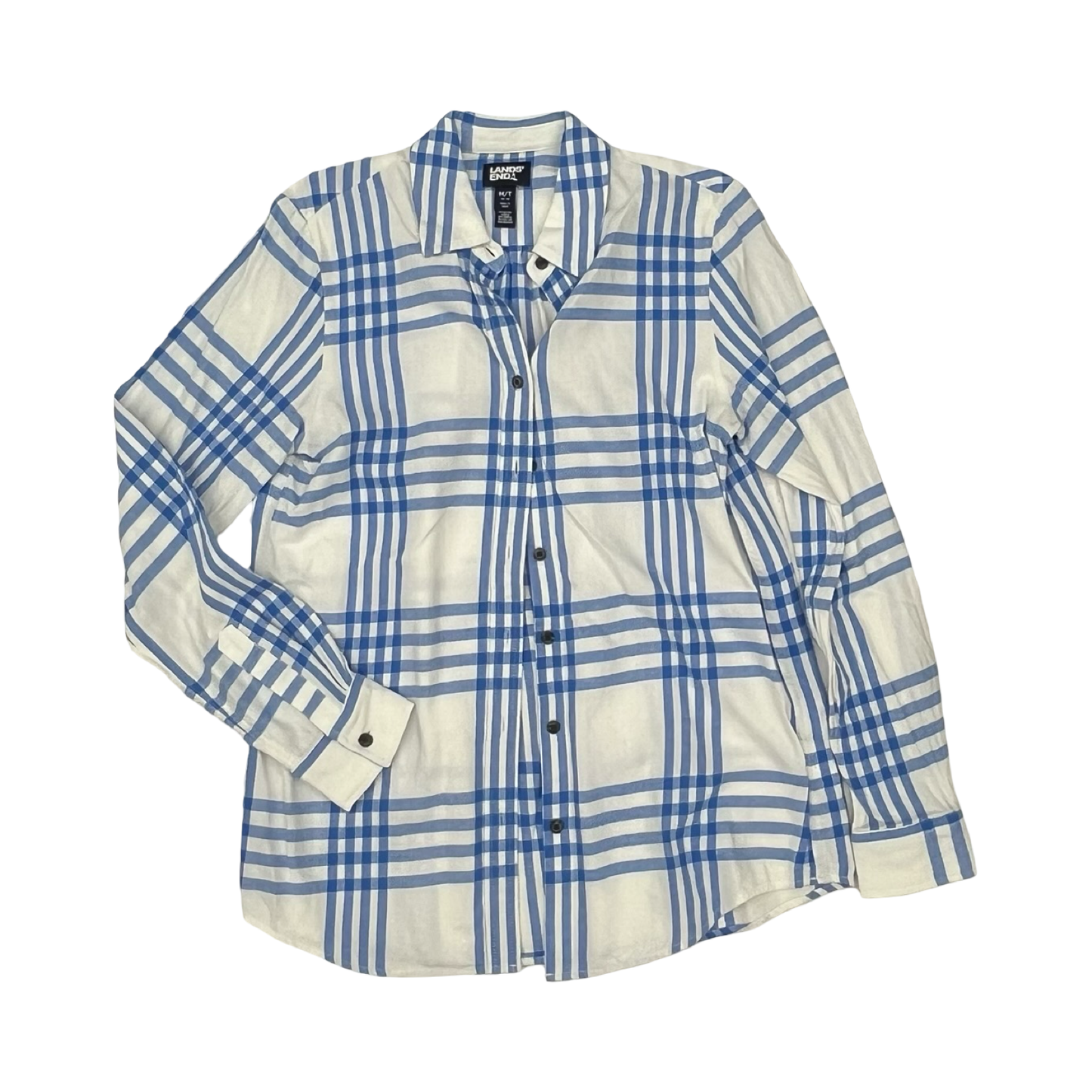 Top Ls By Lands End In Blue & White, Size:M