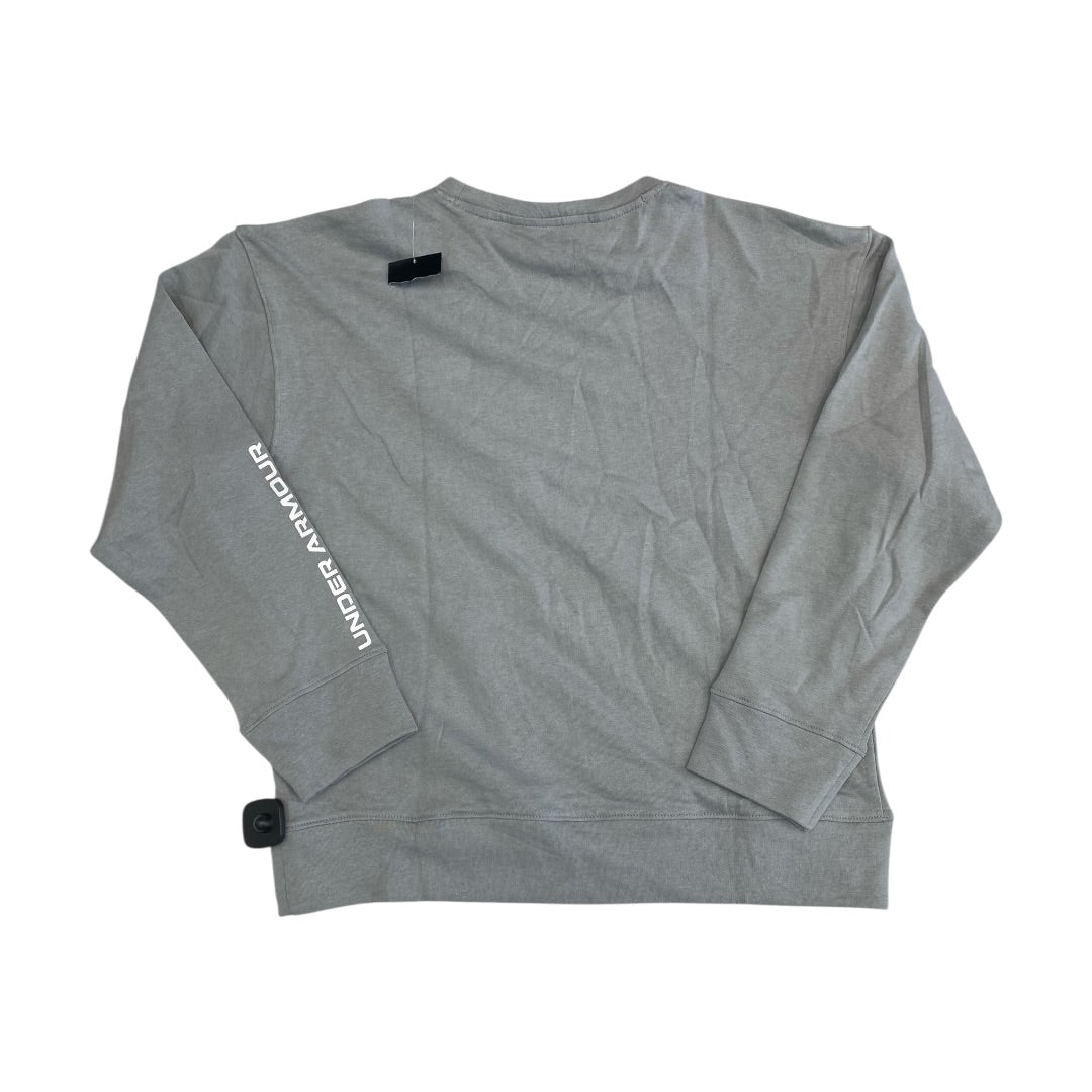 Athletic Top Ls Crewneck By Under Armour In Grey, Size:M