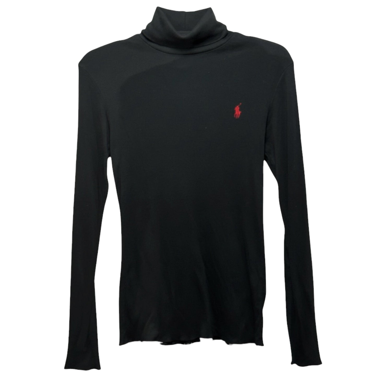 Turtleneck Top Long Sleeve Basic By Ralph Lauren Sport In Black, Size: M