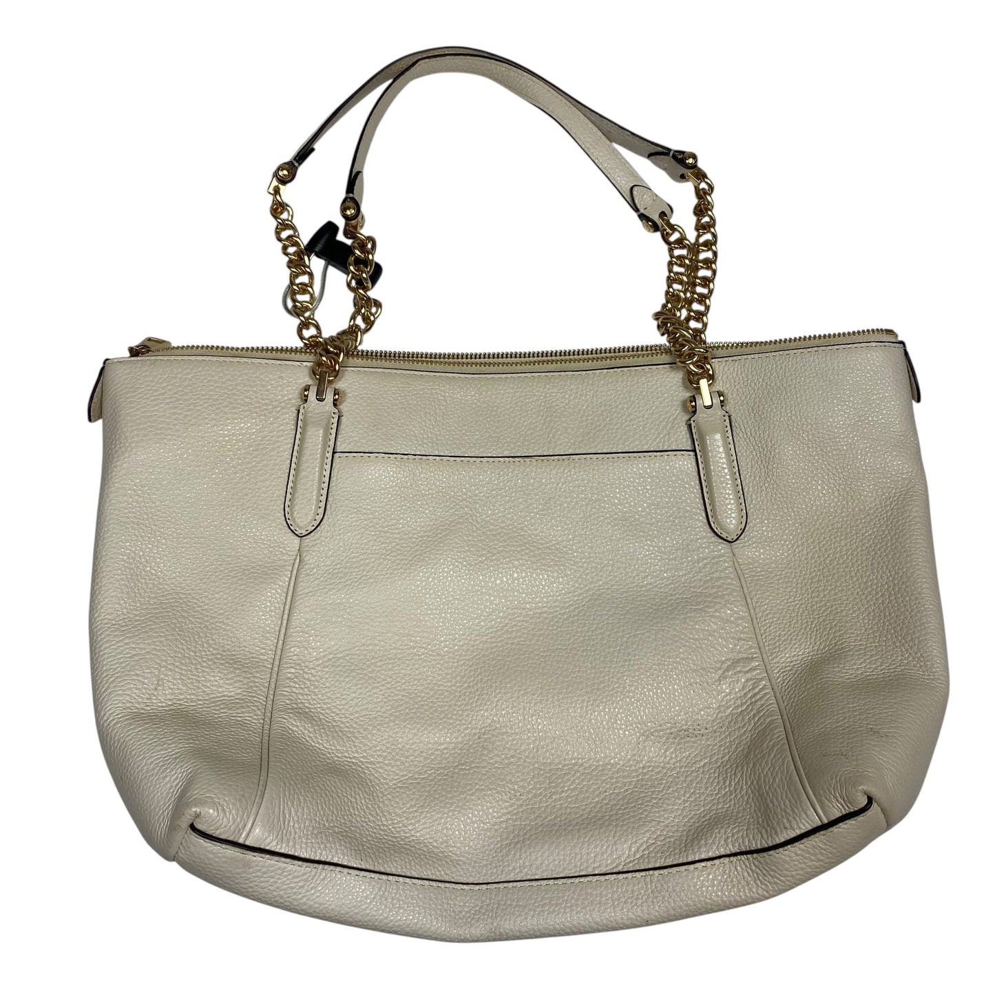 Handbag Designer By Coach In Cream, Size:Medium