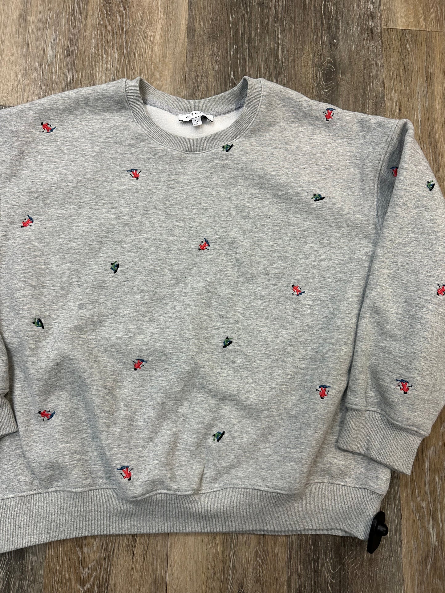 Top Long Sleeve By Gilli In Grey, Size: S