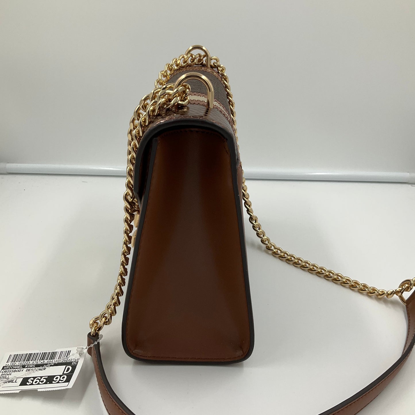 Crossbody Designer By Michael Kors In Brown, Size:Small