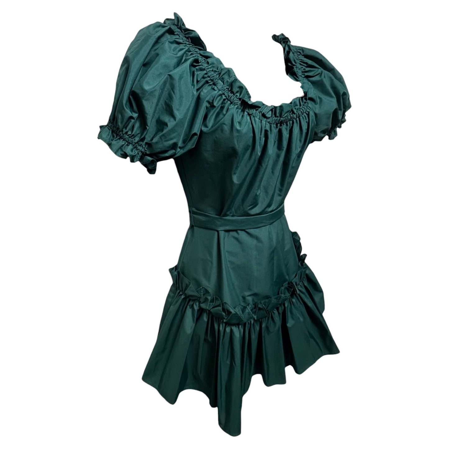 Winterberry Estine Minidress By Loveshackfancy In Green, Size: 0