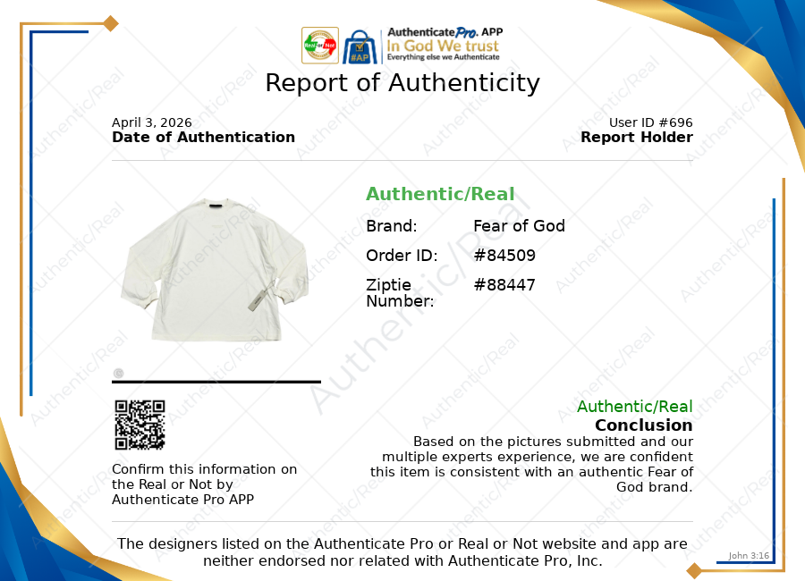 Top Long Sleeve By Essentials Fear Of God In Cream, Size: S