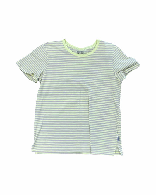 Top Ss By Eddie Bauer In Grey & Yellow, Size:M