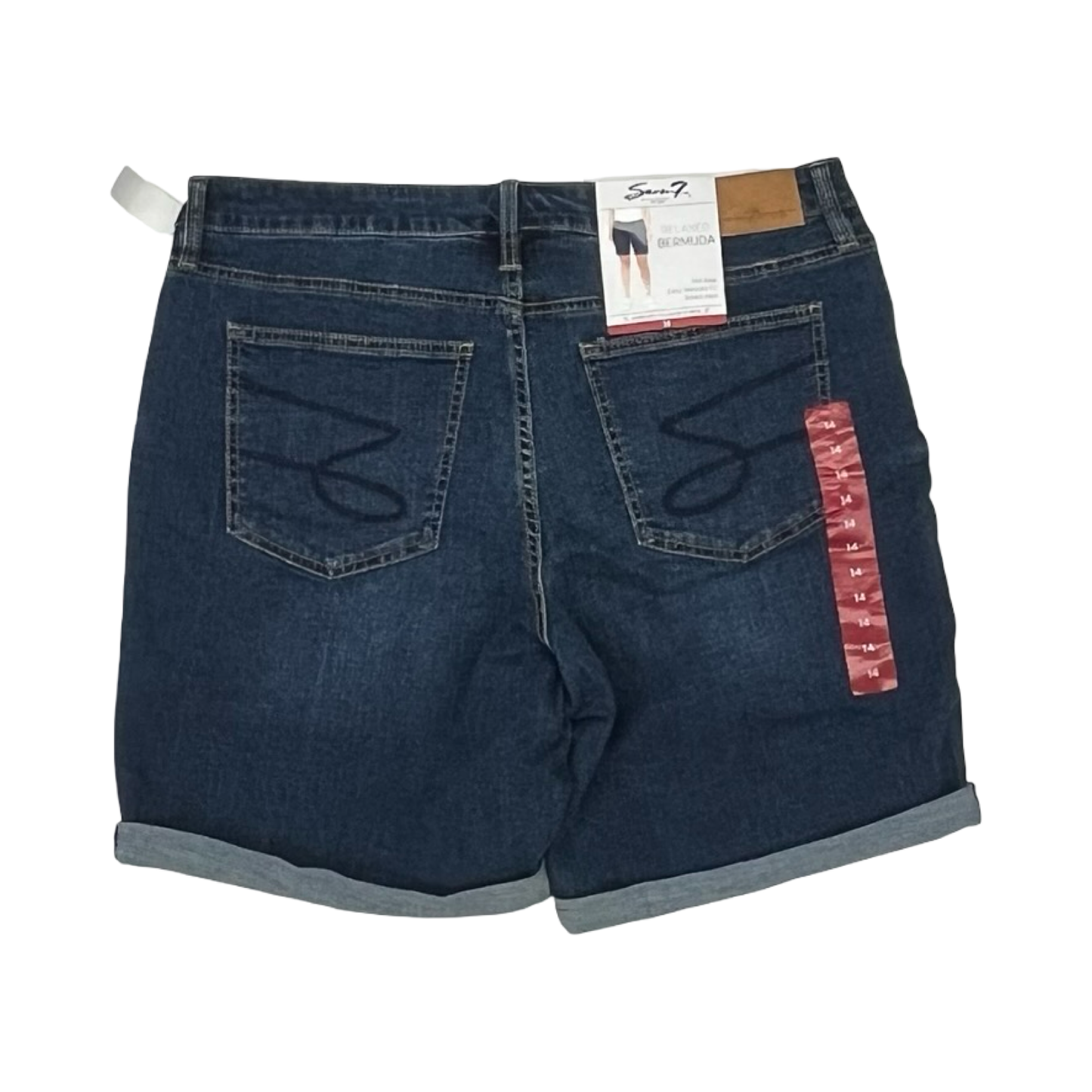Shorts By Seven 7 In Blue Denim, Size:14