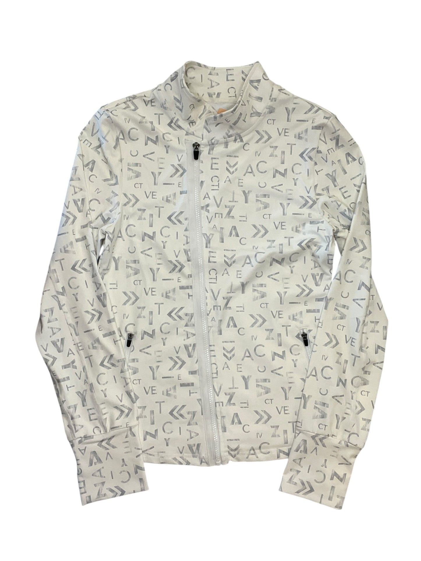 Athletic Jacket By Zyia In Cream, Size:L