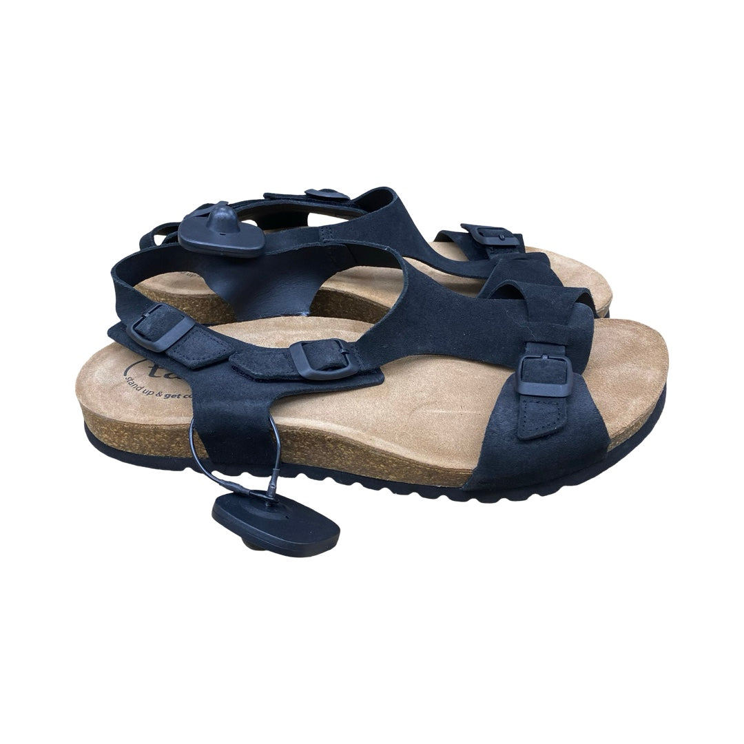 Sandals Flats By Taos In Black & Brown, Size:11
