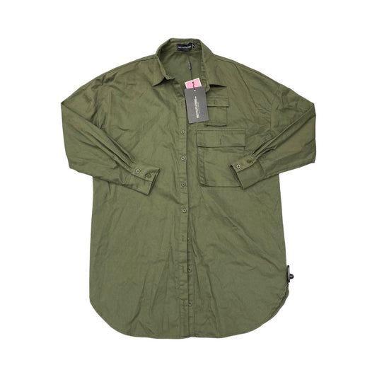 Jacket Shirt By Pretty Little Thing In Green, Size:2