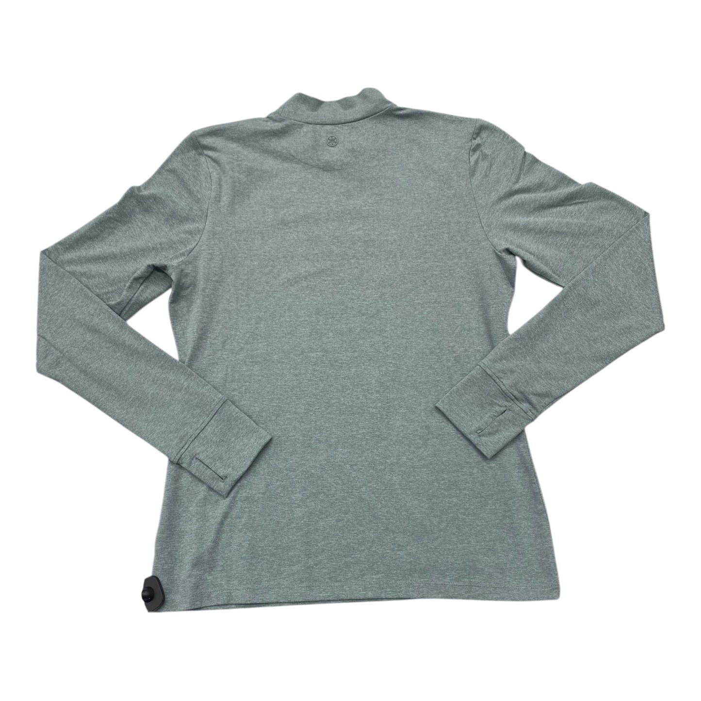Athletic Top Ls Collar By Gaiam In Green, Size:M