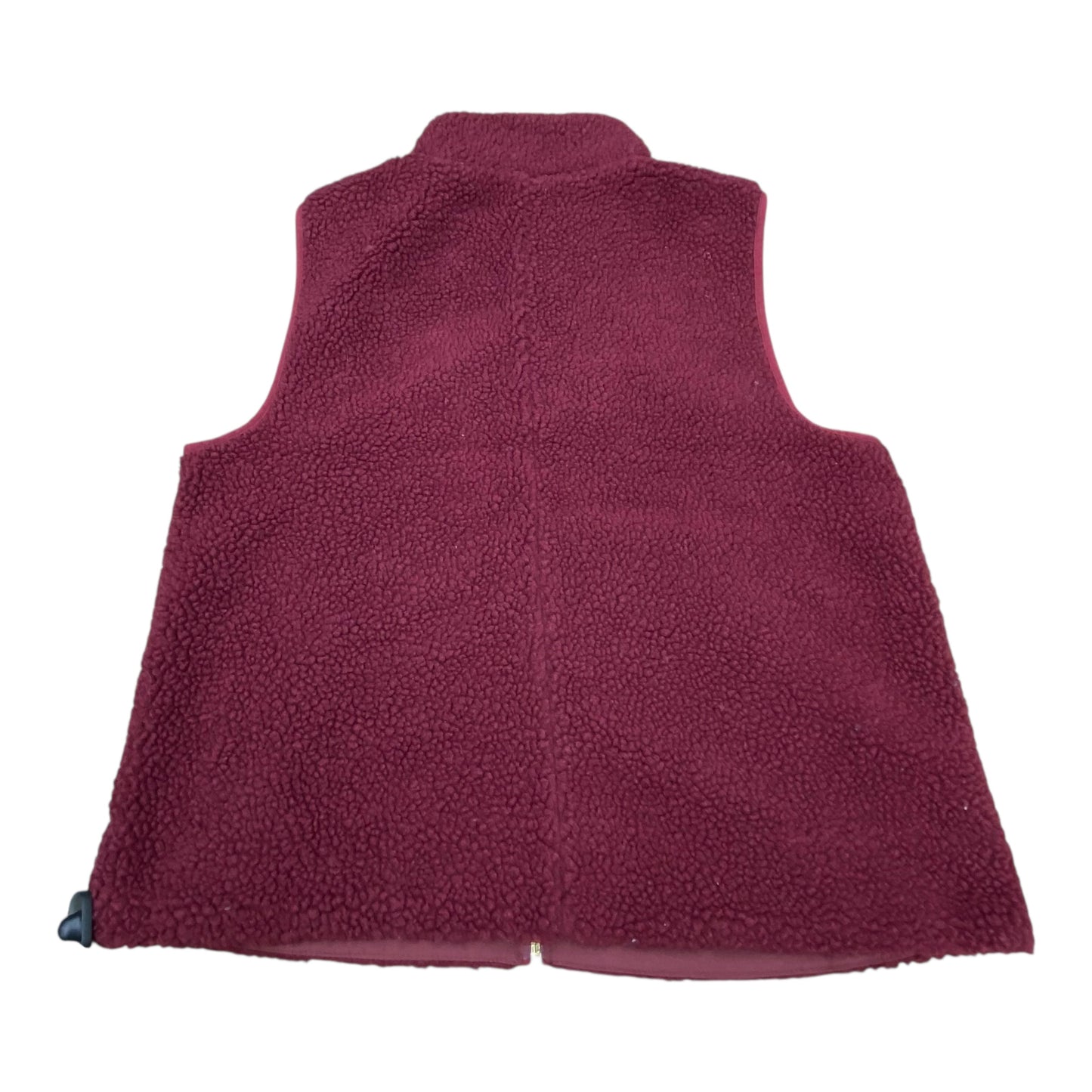 Vest Fleece By J. Crew In Maroon, Size:L
