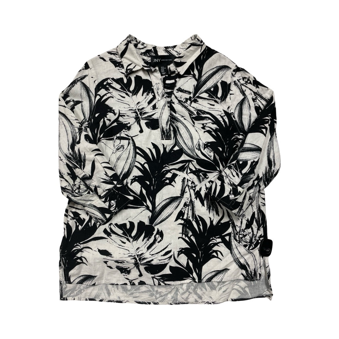 Top Ls By Jones New York In Black & White, Size:Xl