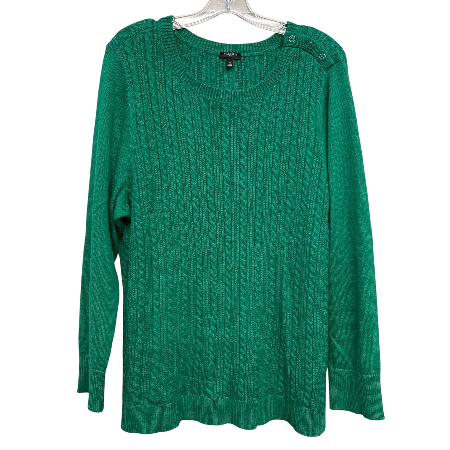 Sweater By Talbots In Green, Size:2X