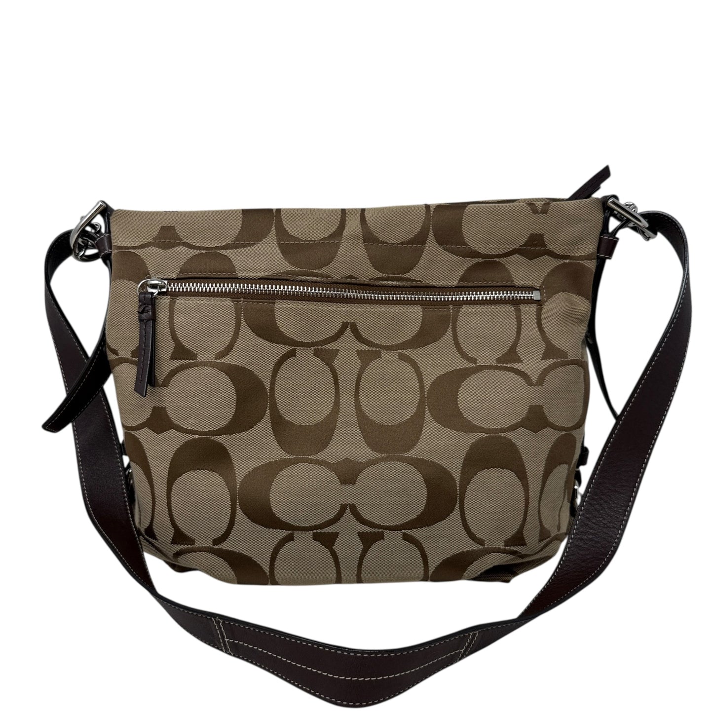 Vintage Signature Duffle Shoulder Bag F15067 Designer By Coach, Size: Medium