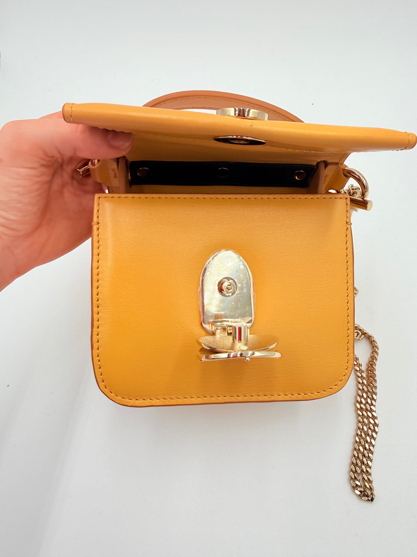 Crossbody Luxury Designer By Chloe In Yellow, Size:Small