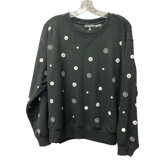 Top Ls Designer By Karl Lagerfeld In Black, Size:M