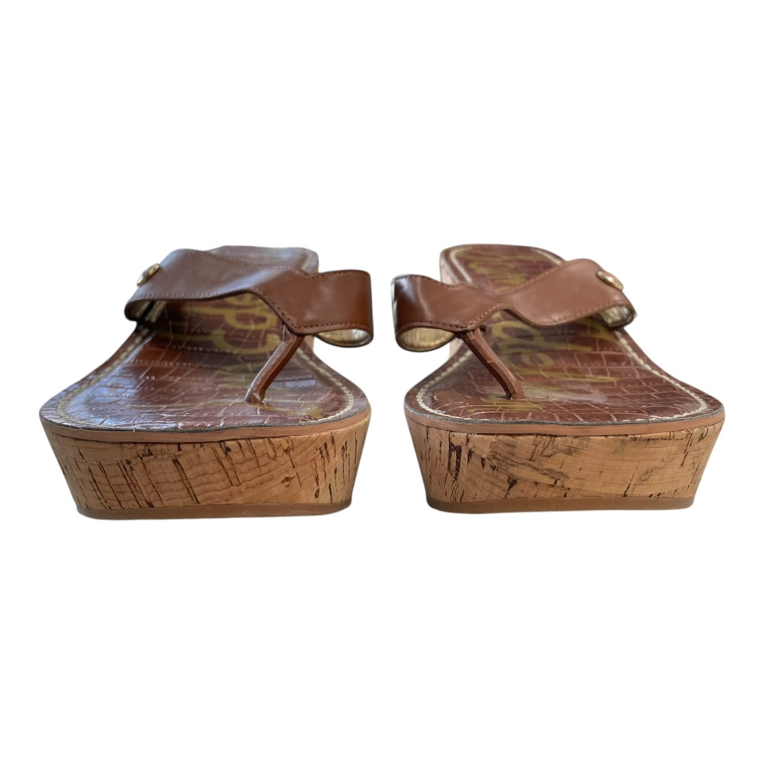 Sandals Heels Block By Sam Edelman In Gold, Size:9