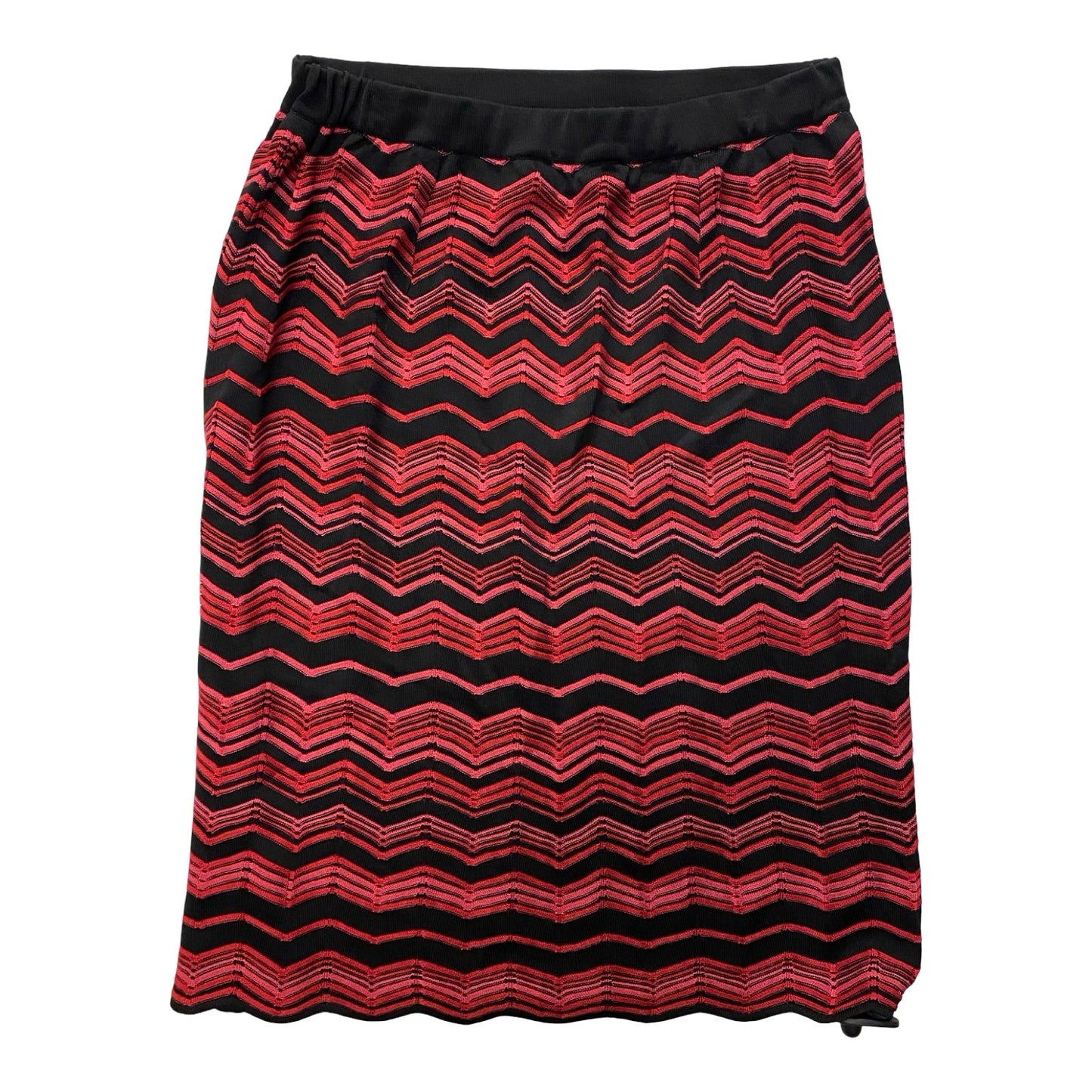 Skirt Midi By Misook In Black & Pink, Size:L