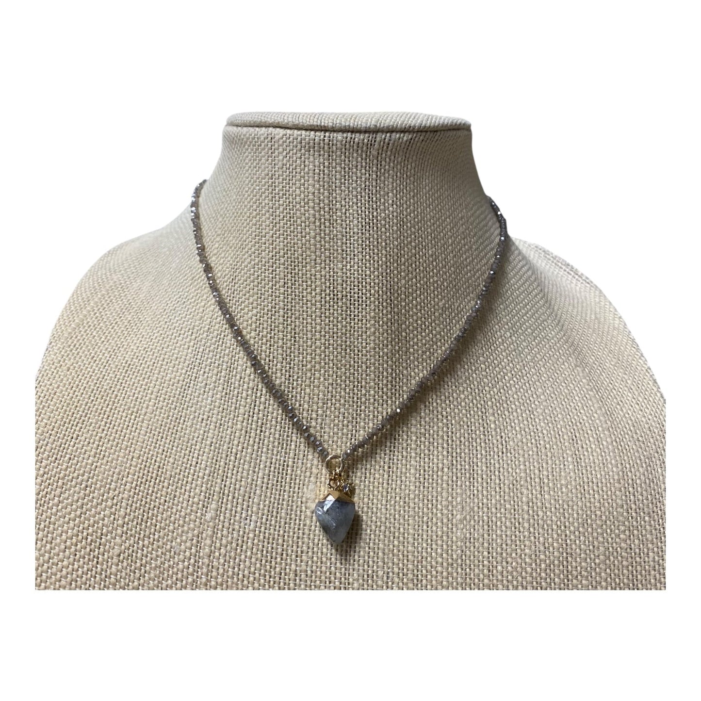 Necklace Charm  In Gold & Grey