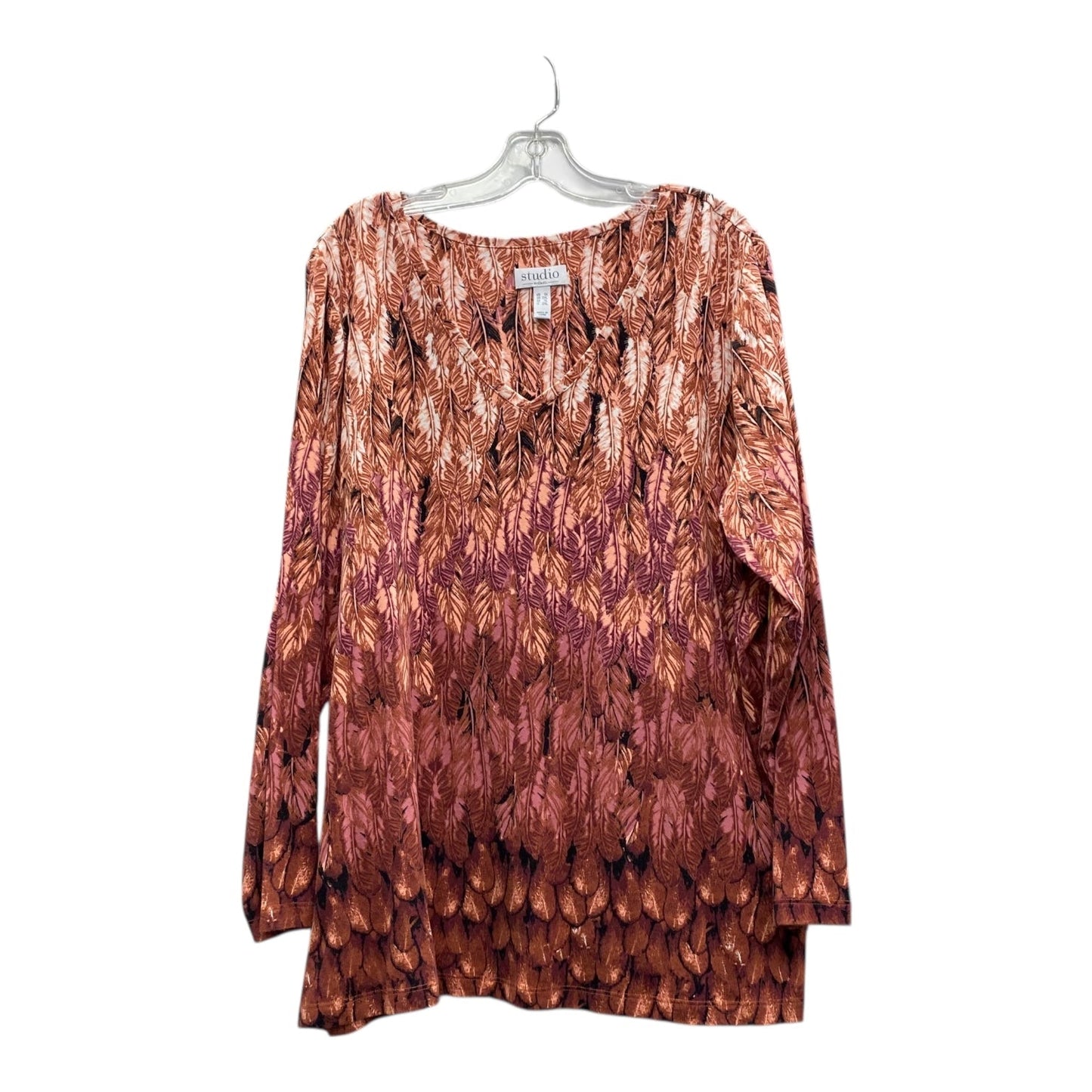 Top Ls By Studio In Orange, Size:1X