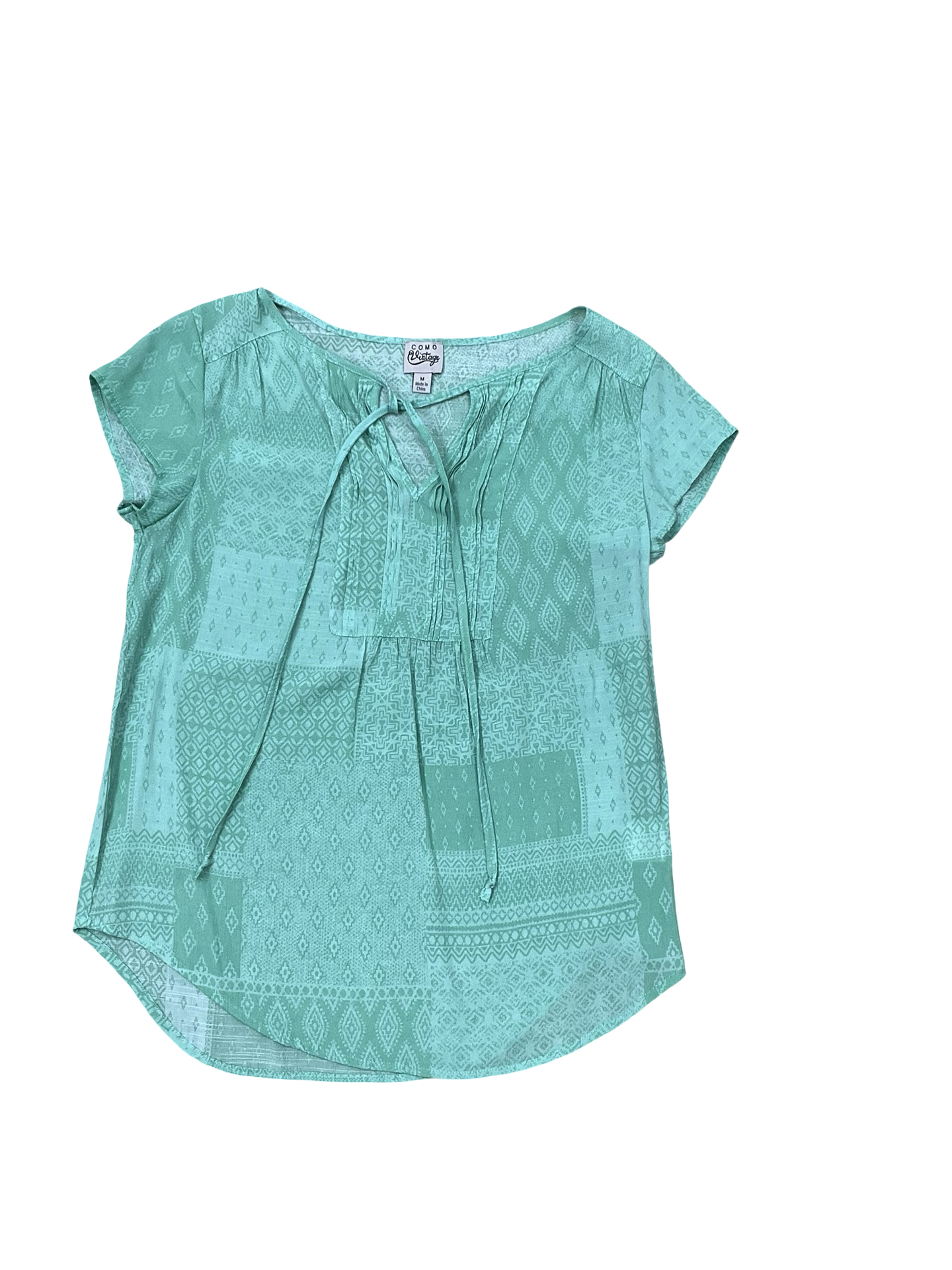 Top Ss By Como Vintage In Green, Size:M