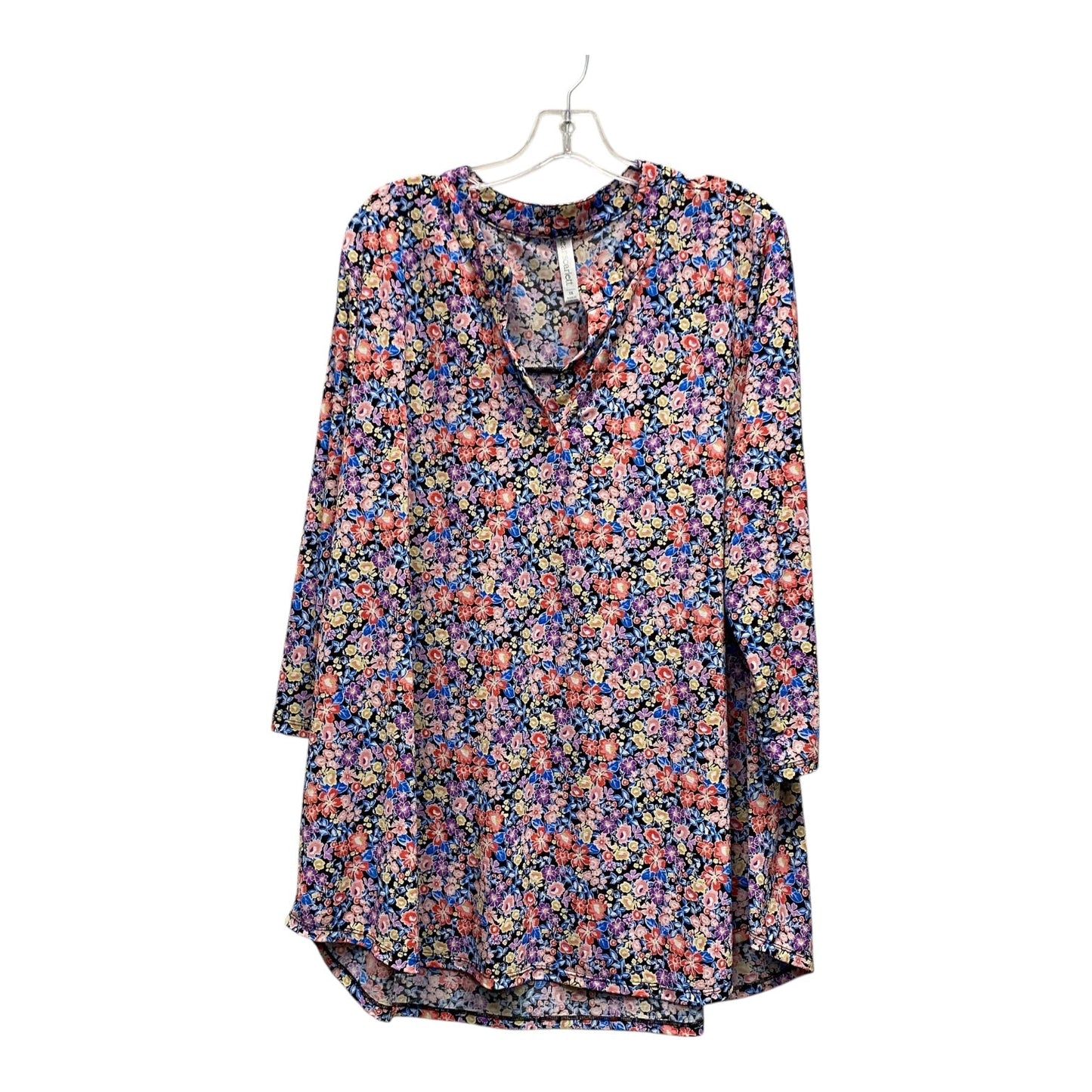 Top Ls By Dear Scarlett In Floral Print, Size:3X