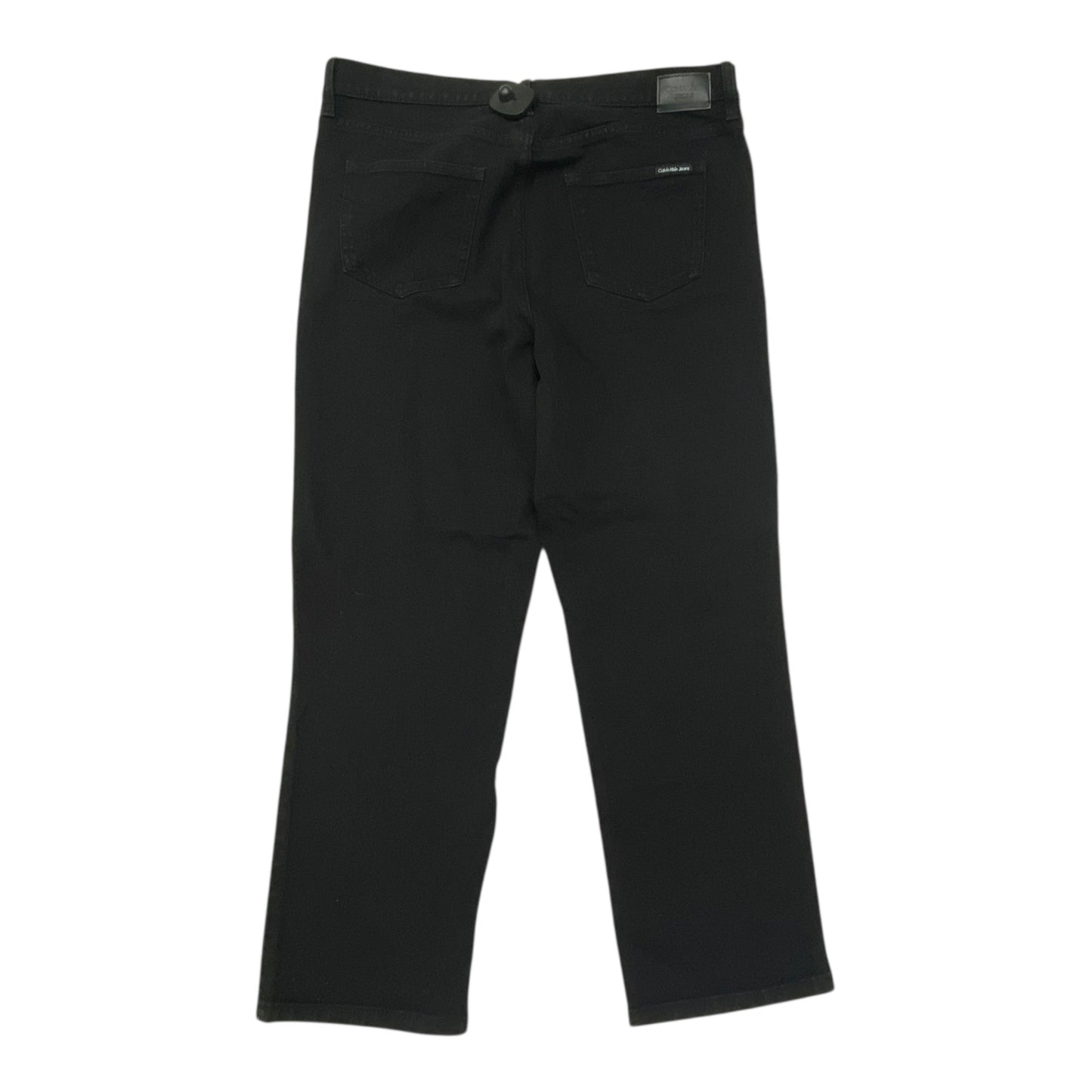 Jeans Straight By Calvin Klein In Black Denim, Size:14