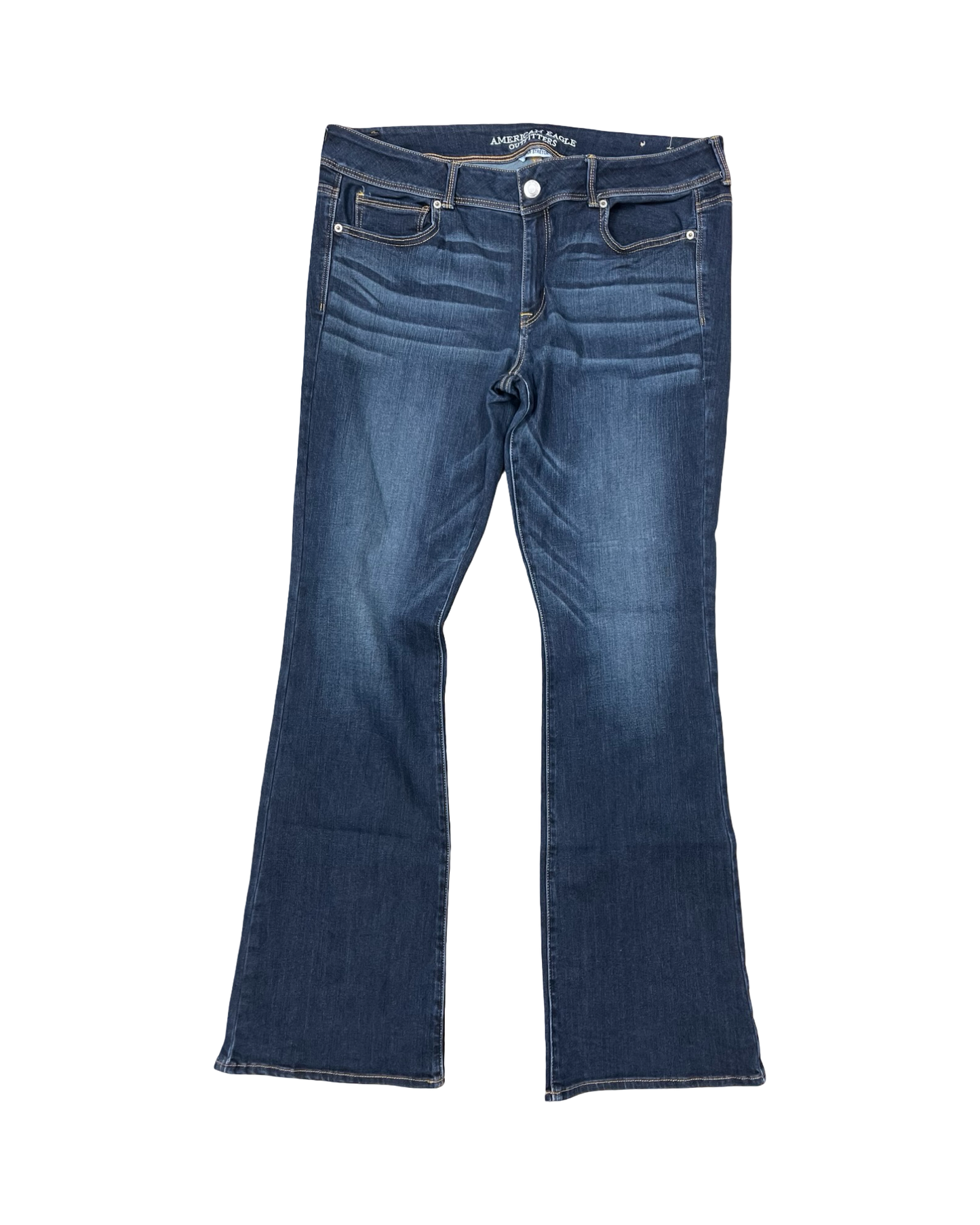 Jeans Boot Cut By American Eagle In Blue Denim, Size:18