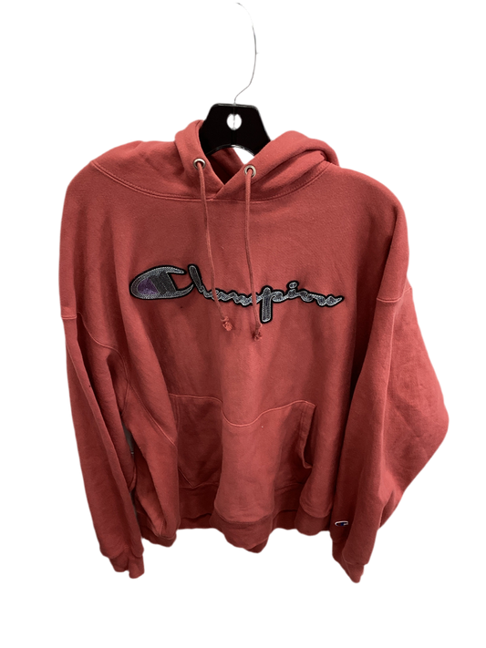 Athletic Sweatshirt Hoodie By Champion In Maroon, Size:2X