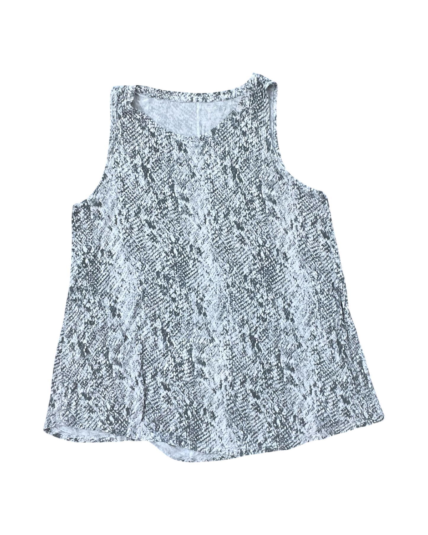 Top Sleeveless By Apt 9 In Grey & White, Size:M
