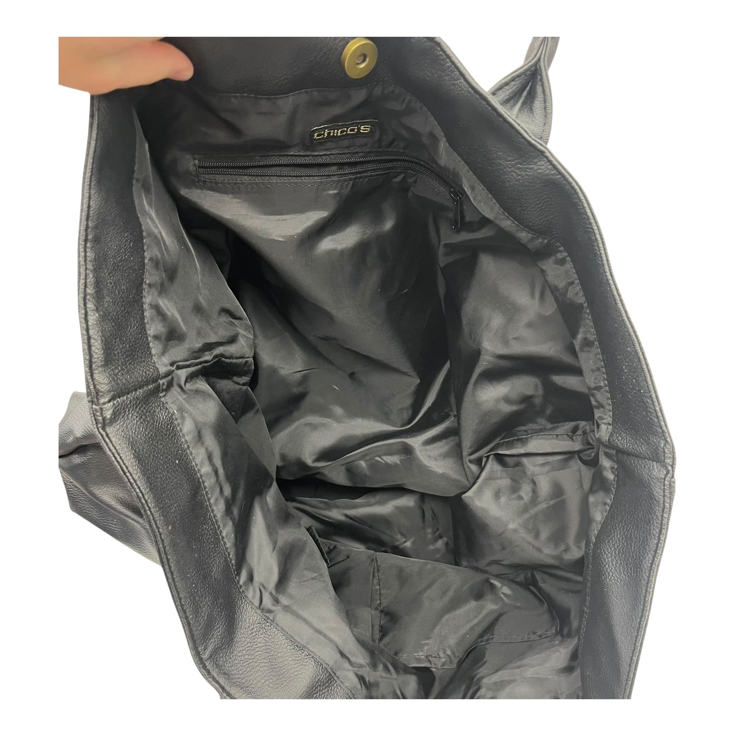 Tote By Chicos In Black, Size:Large