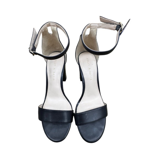 Shoes Heels Block By Kelly And Katie In Black, Size:7.5