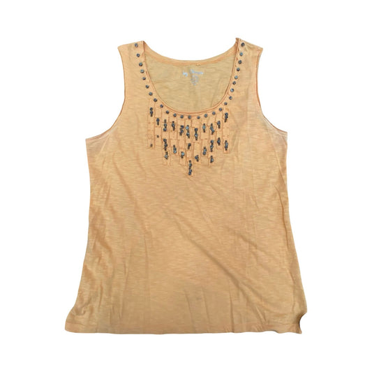 Top Sleeveless By Chicos In Orange, Size:M