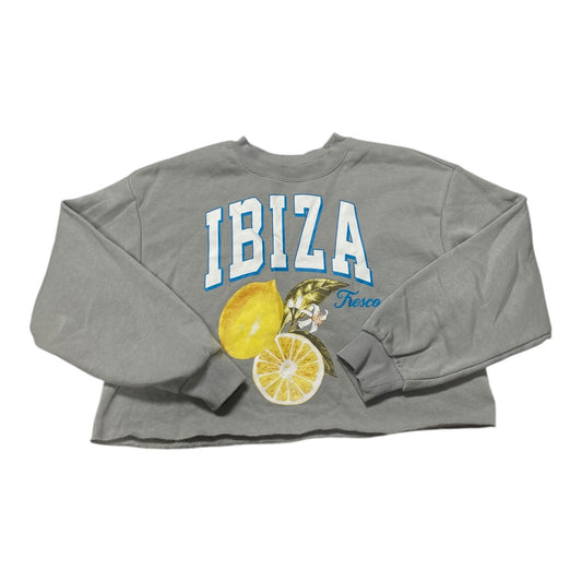Sweatshirt Crewneck By Clothes Mentor In Grey, Size:M