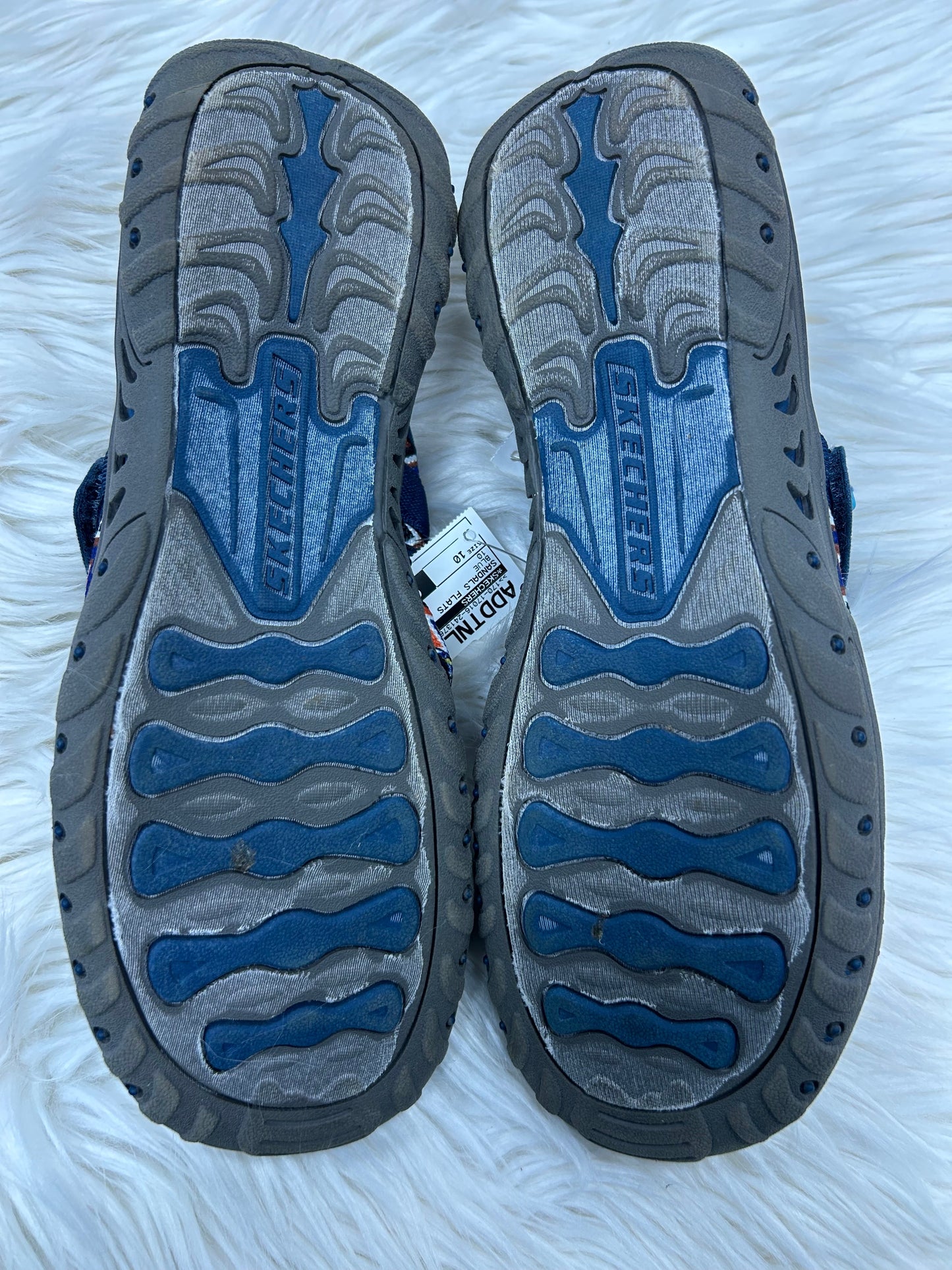 Sandals Flats By Skechers In Blue, Size:10