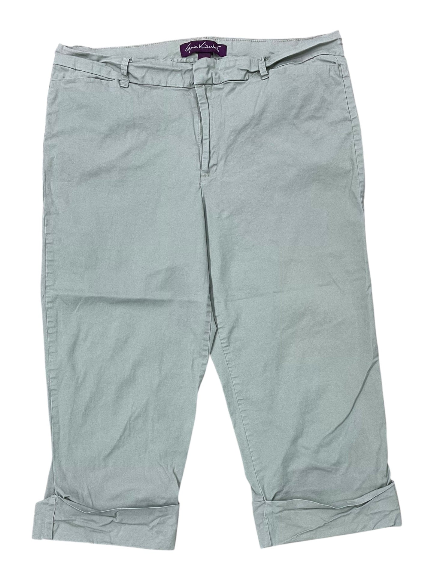 Pants Cropped By Gloria Vanderbilt In Green, Size:16
