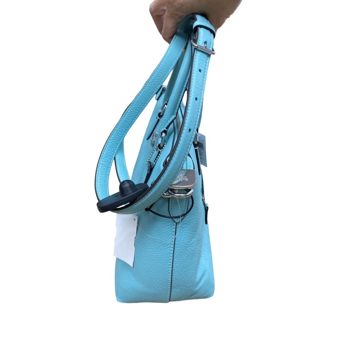Handbag Designer By Coach In Teal, Size:Medium